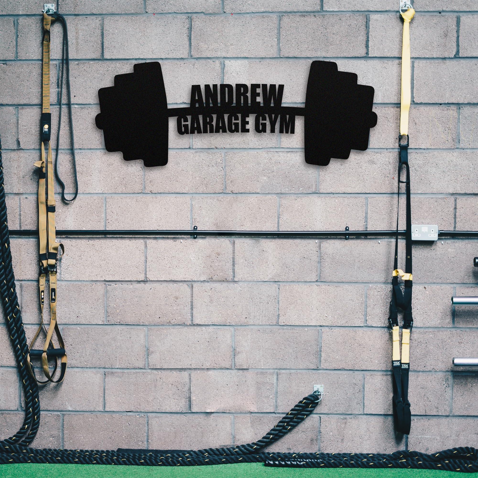 Bafidica Personalized Home Gym Decor Custom Metal Home Gym Wall Art Customizable Home Gym Decoration for Wall Home Gym Decor Equipment Home Gym Accessories (White, 7.48 x 19.68 Inch - 19 x 50 cm)