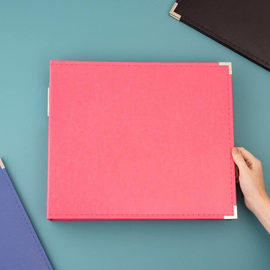 We R Memory Keepers We R Memory Keepers 12x12 Photo Album Strawberry Protect Memories & Photos, Acid-free Leather, Snag-free Rings, Includes 5 Page Protectors, Scrapbooking