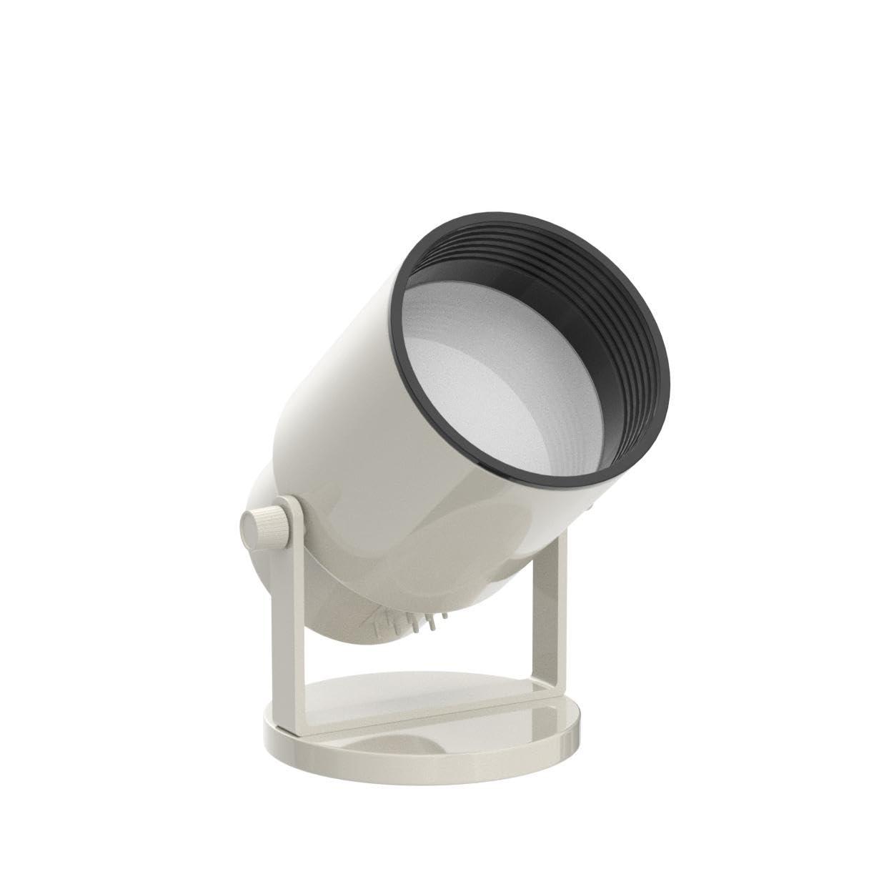 Pro Track Pro Track Small Uplighting Indoor Accent Spot-Light Plug-in Directional Adjustable Floor Plant Home Decorative Art Desk Picture Table Living Room Interior Gloss White Finish 8\" High