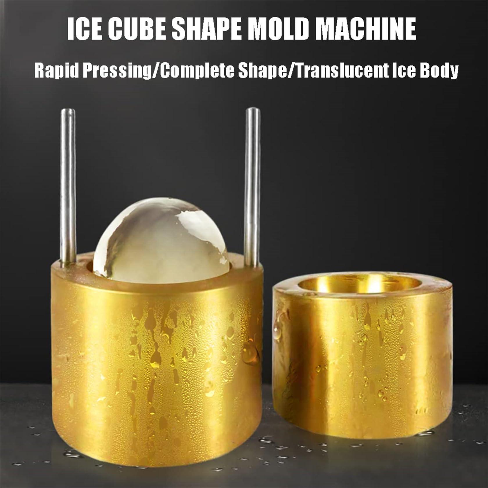 MiBoce Diamond Ice Maker, Round Ice Cube Mold, 30-70mm Multi-Purpose Cocktails Ice Ball Press Mold, Complete Shape, for Pubs, Clubs, Restaurants, Cafes, Bar