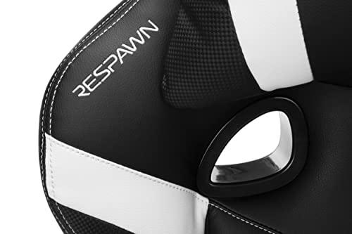 RESPAWN RESPAWN 110 Ergonomic Gaming Chair with Footrest Recliner - Racing Style High Back PC Computer Desk Office Chair - 360 Swivel, Adjustable Lumbar Support, Headrest Pillow, Padded Armrests - 2021 White