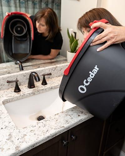 O-Cedar O-Cedar EasyWring RinseClean Microfiber Spin Mop & Bucket Floor Cleaning System with 3 Extra Refills, Plastic, Grey