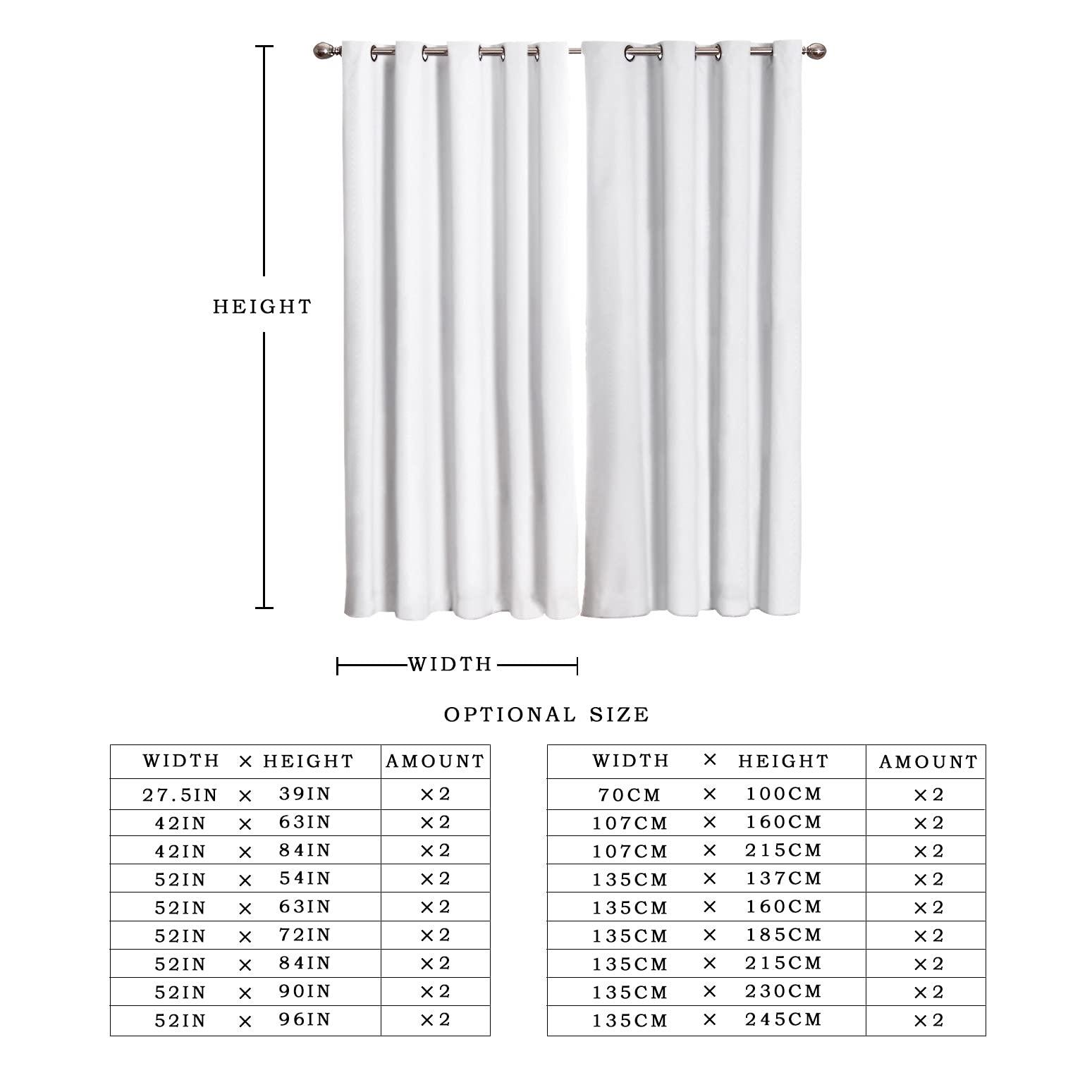 Tersuger Blackout Curtains for Living Room Bedroom, Welcome Please Remove Youe Shoes Window Curtain Panels Grommet Drapes Thermal Insulated Room Darkening Curtains 2 Panels, 42x84 inch