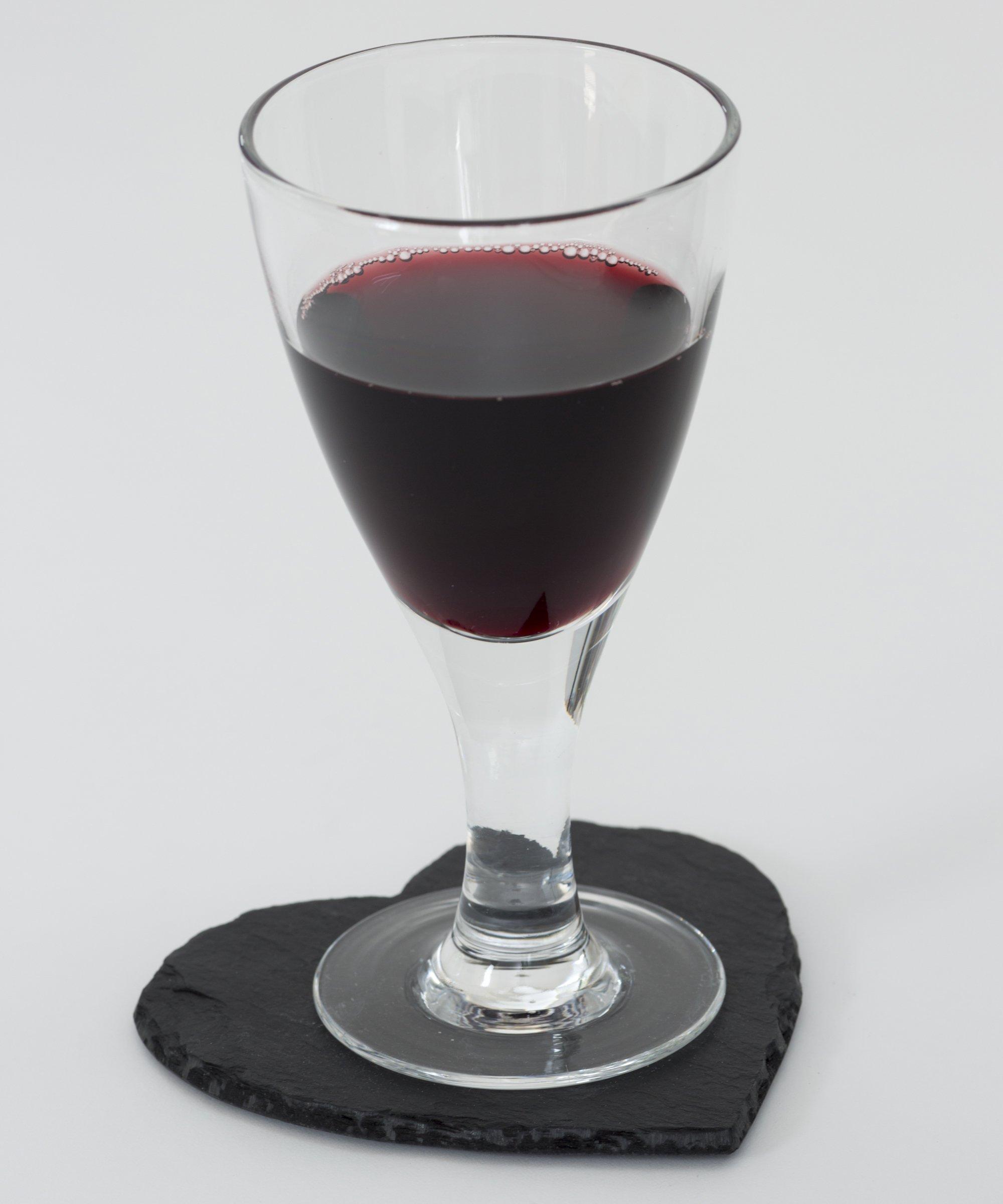 The Just Slate Company The Just Slate Company Heart Coasters (Set of 4),Black