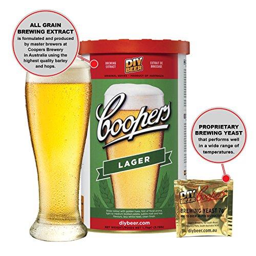 Coopers Coopers DIY Beer Home Brewing 6 Gallon All Inclusive Craft Beer Making Kit with Patented Brewing Fermenter, Beer Hydrometer, Brewing Ingredients, Bottles and Brewing Accessories
