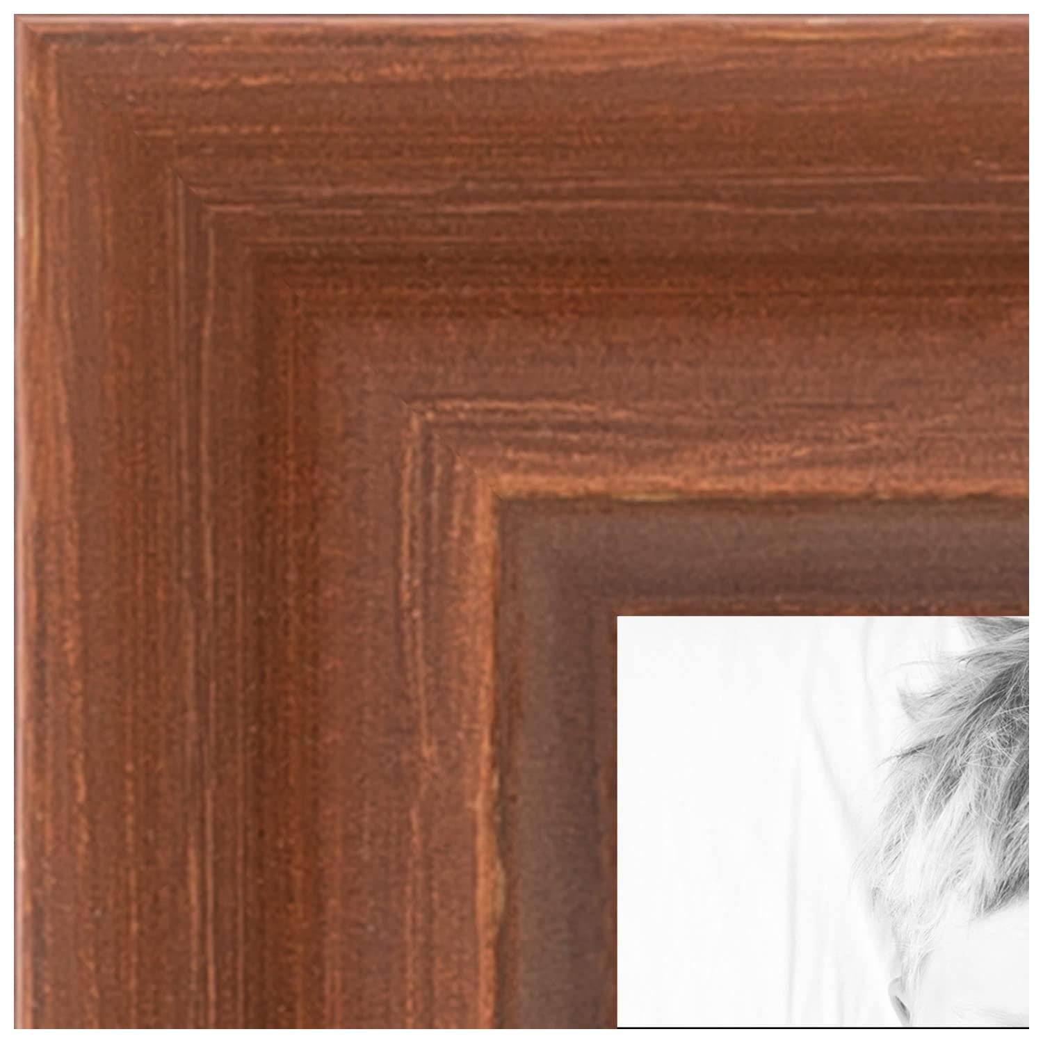 ArtToFrames ArtToFrames 18x22 Inch Red Picture Frame, 1 - Pack, This 1.13 inch Custom Wood Poster Frame is Painted Dark Orange, Comes with Economy Acrylic (Frame_Pack_1_E115423-18x22)