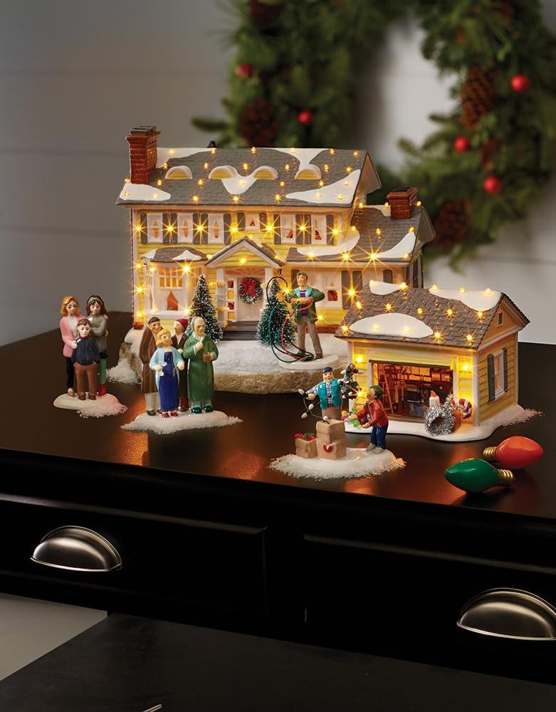 Department 56 Department 56 Snow Village National Lampoons Christmas Vacation the Griswold Holiday House Lit Building, 7.48 Inch, Multicolor