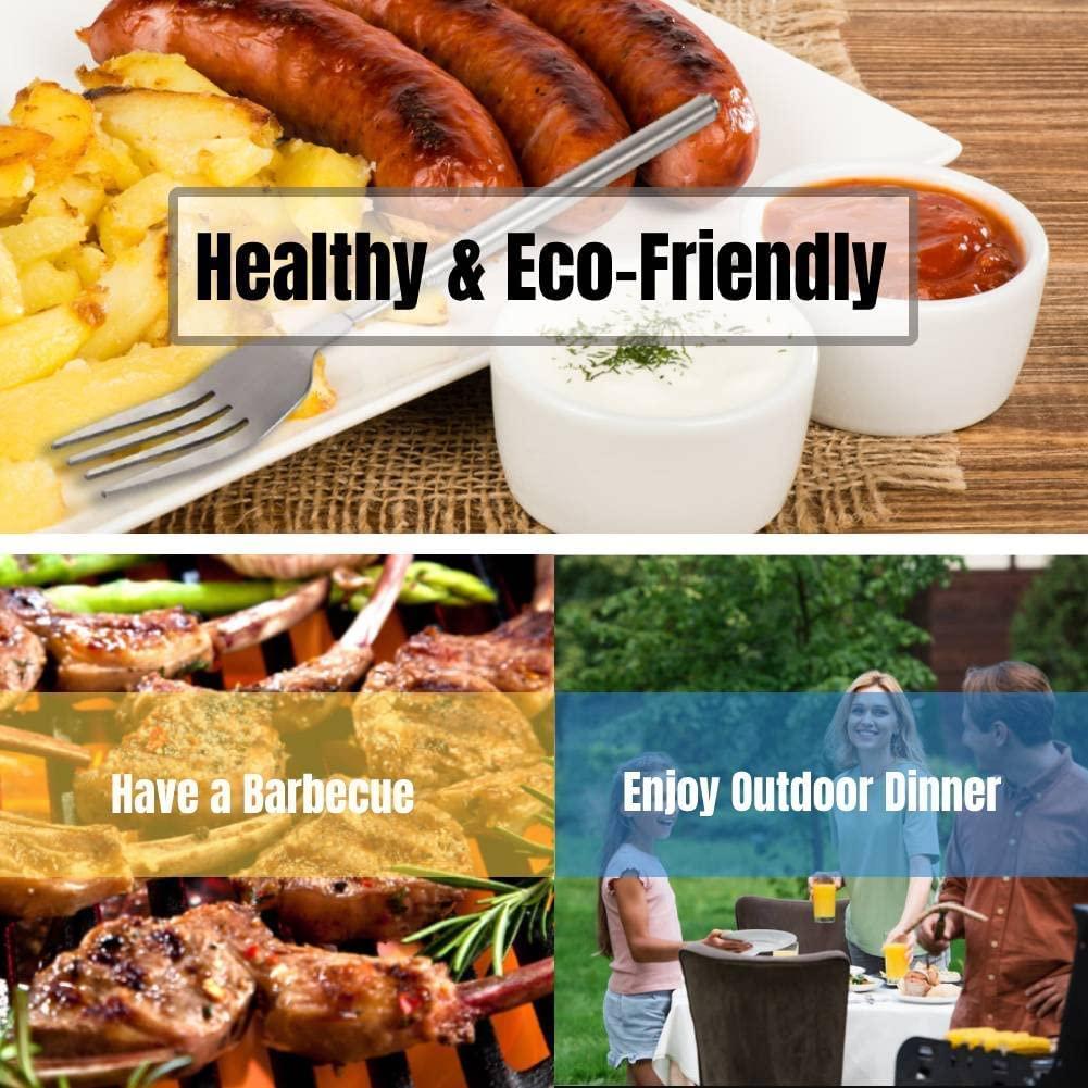 LIZEALUCKY Telescopic Fork,Extendable Fork,Extending Fork,64cm Long Stainless Steel Retractable Fork Extendable Dinner Fruit Dessert Fork Cutlery 8.7-25.4inch