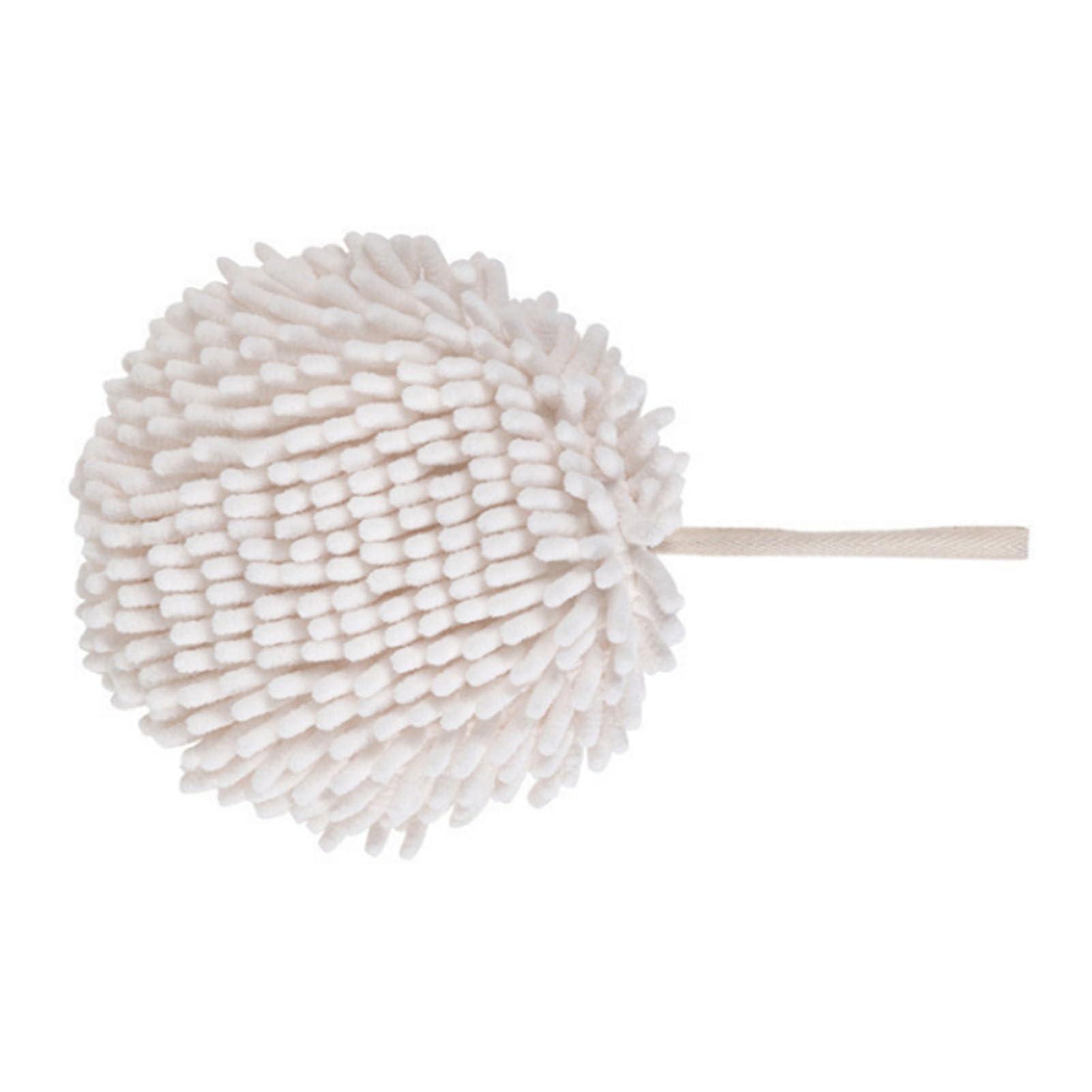 HERCHR HERCHR Chenille Hand Towel, Fuzzy Ball Towel Hanging Hand Towels Absorbent Small Towels with Loops Decorative Towels for Bathroom and Kitchen