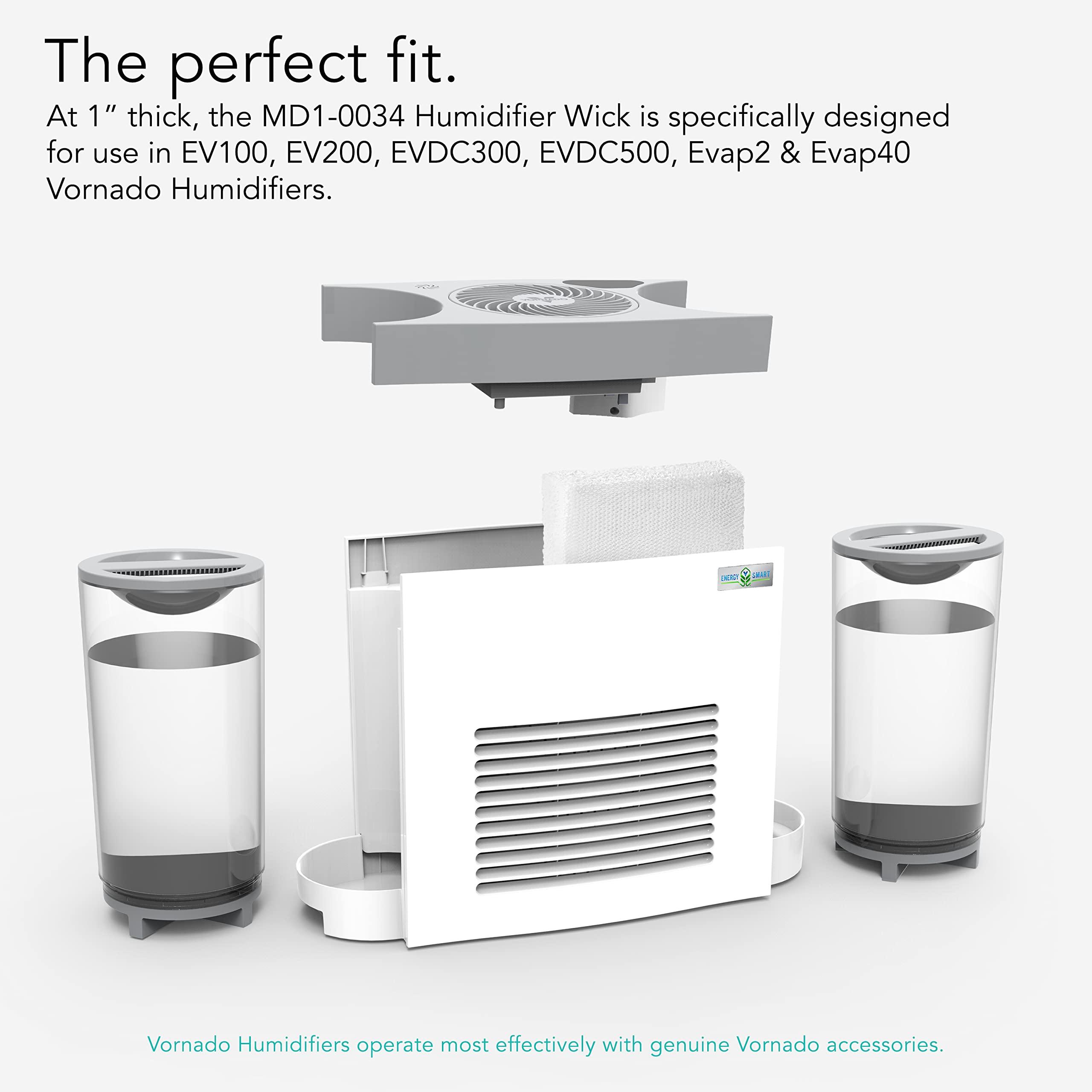 Vornado Vornado Energy Smart Evaporative Humidifier (EVDC500) + Replacement Wick Filters (Pack of 2)