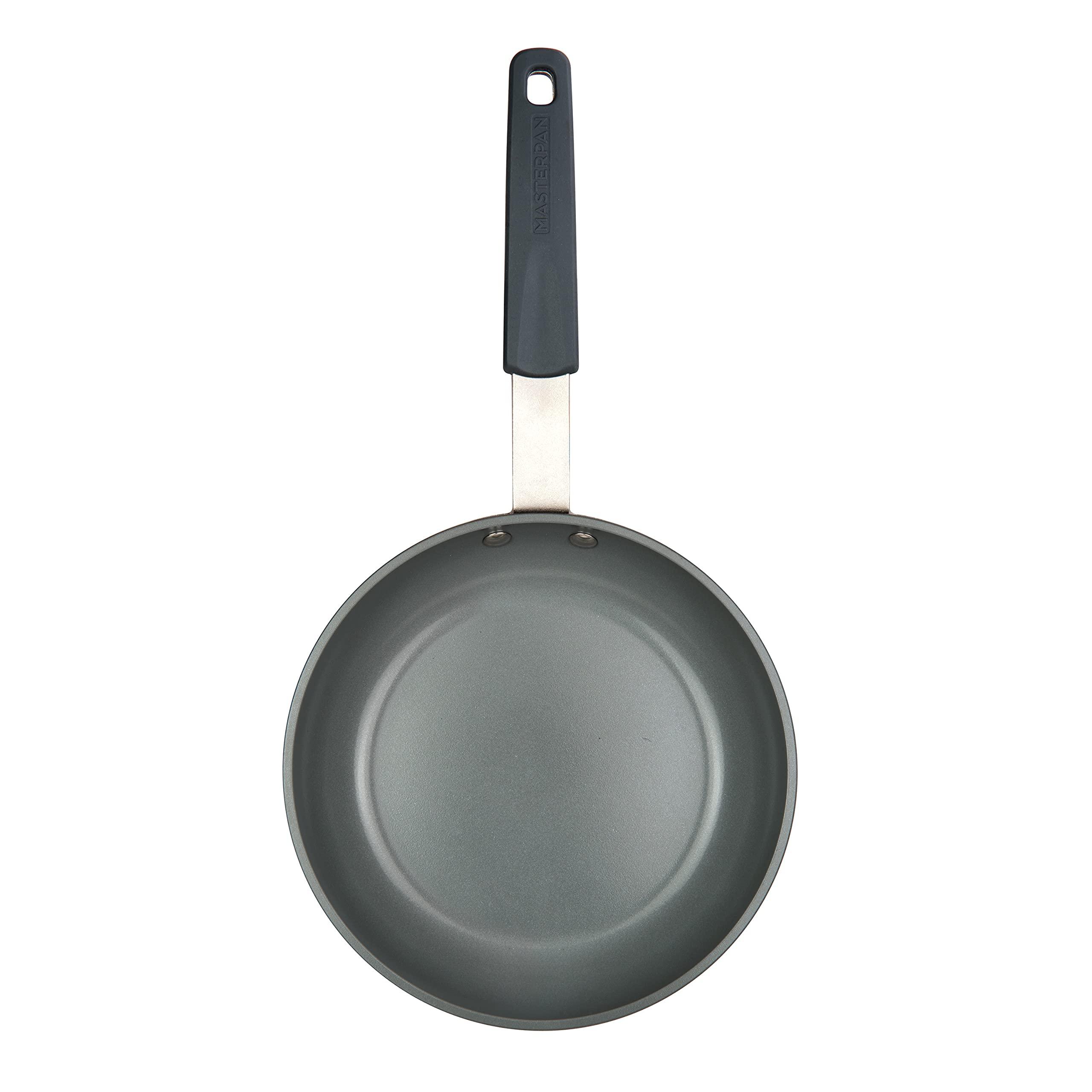 MASTERPAN Masterpan Non Stick Frying Pan 24cm | Induction Frying Pan | Non Toxic Cookware | Camping Frying Pan | Healthy Ceramic Frying Pan | Perfect as Egg Pan or Omelette Pan | Deep Frying Pan for All Hobs