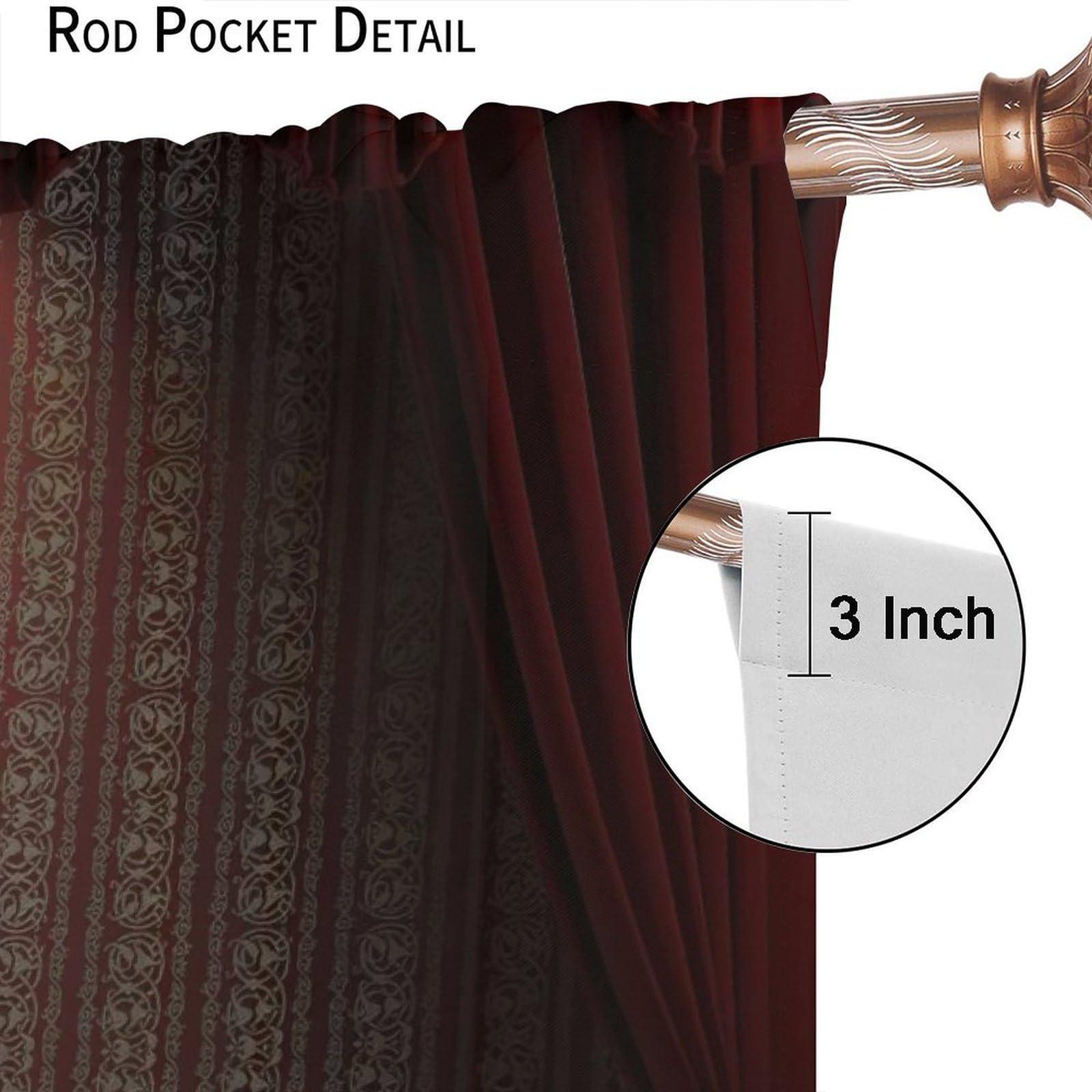 gaoyaqing Theatre Curtains, Show Stage with Classic Curtains Wooden Plank Floors Digital Illustration Curtains Print, Living Room Bedroom Window Drapes 2 Panel Set Room Blackout Decorative 63x63in
