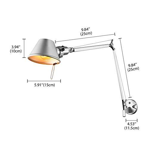 SUSUO SUSUO Lighting Long Swing-Arm Wall Lamp Extensible Wall Sconces with Adjustable Head