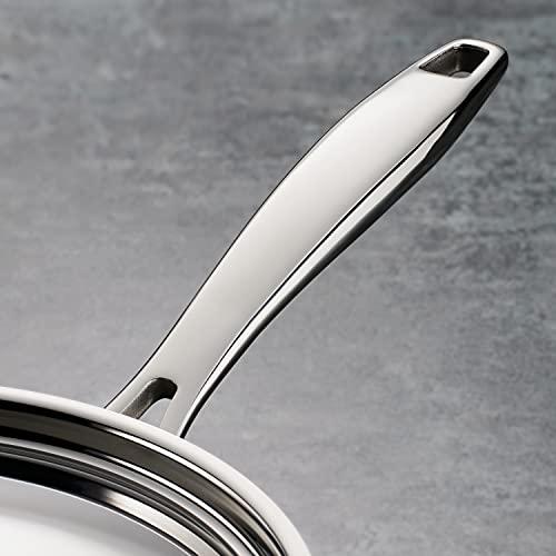 Tramontina Tramontina Tri-Ply Clad Stainless Steel 3-Quart Sauce Pan with Lid, Induction-Ready, Dishwasher-Safe, NSF-Certified, Made in Brazil