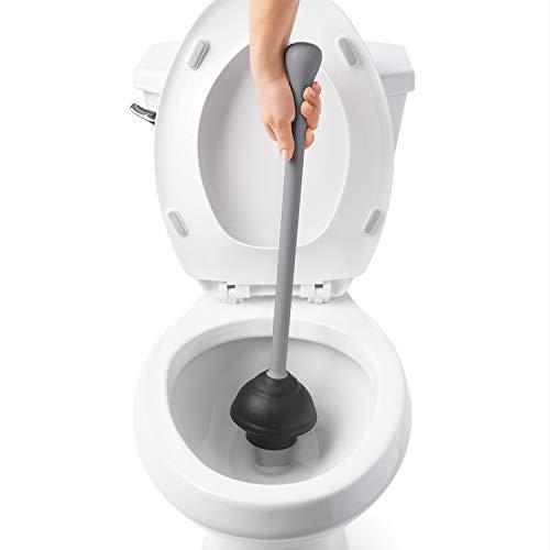 OXO OXO Good Grips Toilet Plunger with Holder - Gray 6.3 x 24