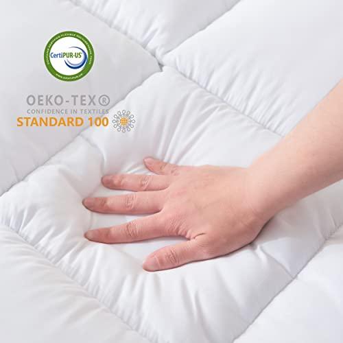 Hokway Hokway Twin XL Mattress Pad, Mattress Topper with 8-21\" Deep Pocket, 1000GSM Down Alternative Overfilled, Quilted Fitted Pillow Top Soft Cooling Mattress Protector