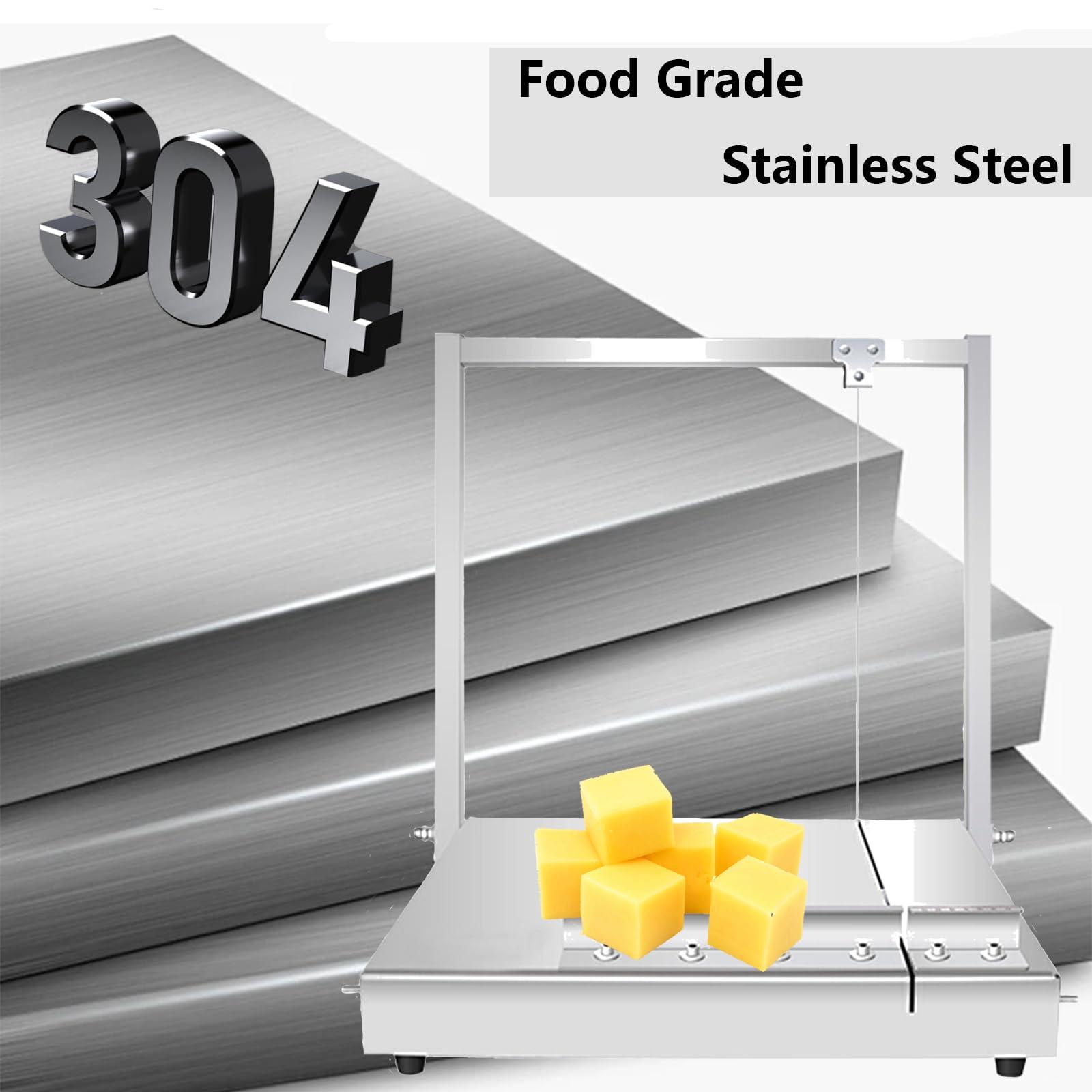 ZBJDX Manual Cheese Slicer, Heavy Duty Butter Cutter with Wire - Food Grade 304 Stainless Steel, Multipurpose Commercial and Home Kitchen Cutting Tools