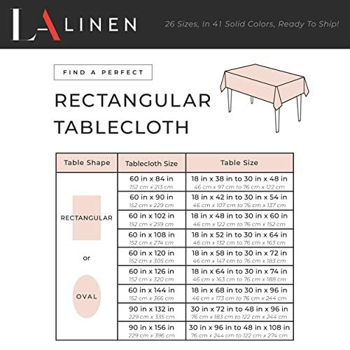 LA Linen LA Linen Polyester Poplin Washable Rectangular Tablecloth, Stain and Wrinkle Resistant Table Cover 60x102, Fabric Table Cloth for Dinning, Kitchen, Party, Holiday 60 by 102-Inch, Olive
