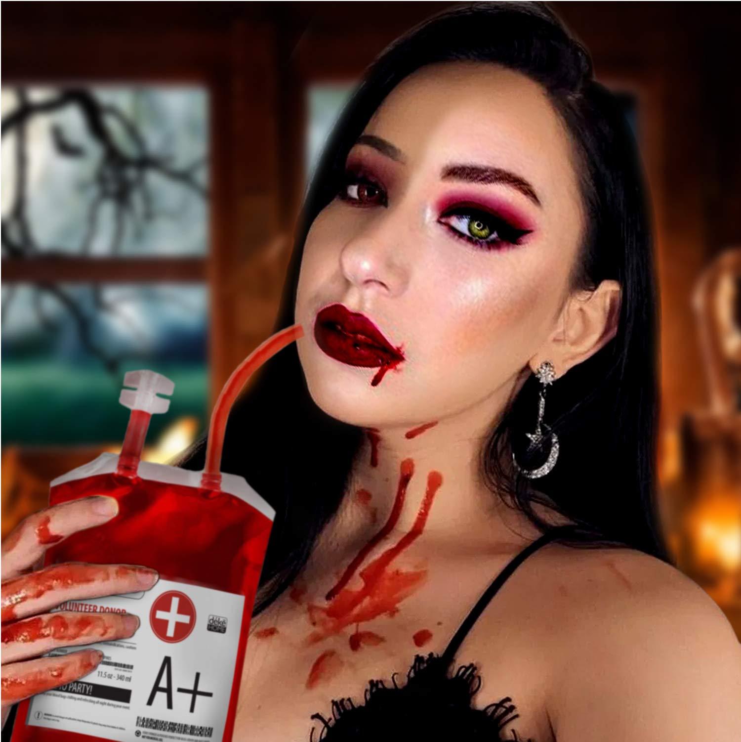 Deke Home Deke Home - Fake IV Blood Bags for Drinks with Extra Syringe, Labels & Clips. Reusable Blood Bag. Drink Pouches. Food Grade, Perfect for Halloween, Party and Decor (Pack of 20, 20, Count)