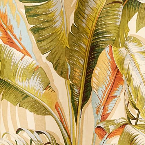 Tommy Bahama Tommy Bahama - Fabric Shower Curtain, Stylish Striped Bathroom Decor, Hook Holes Top (Palmiers Green, 72\" x 72\")
