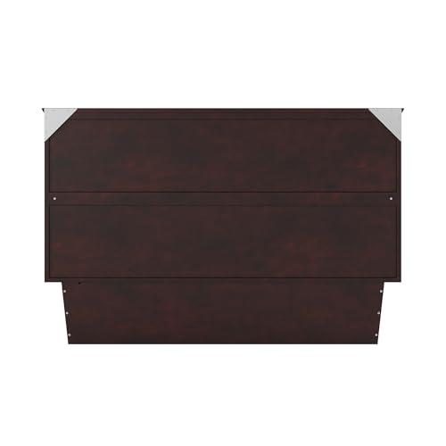 AFI AFI, Chelsea Mid-Century Modern Queen Solid Wood Murphy Bed Chest with Mattress in Espresso