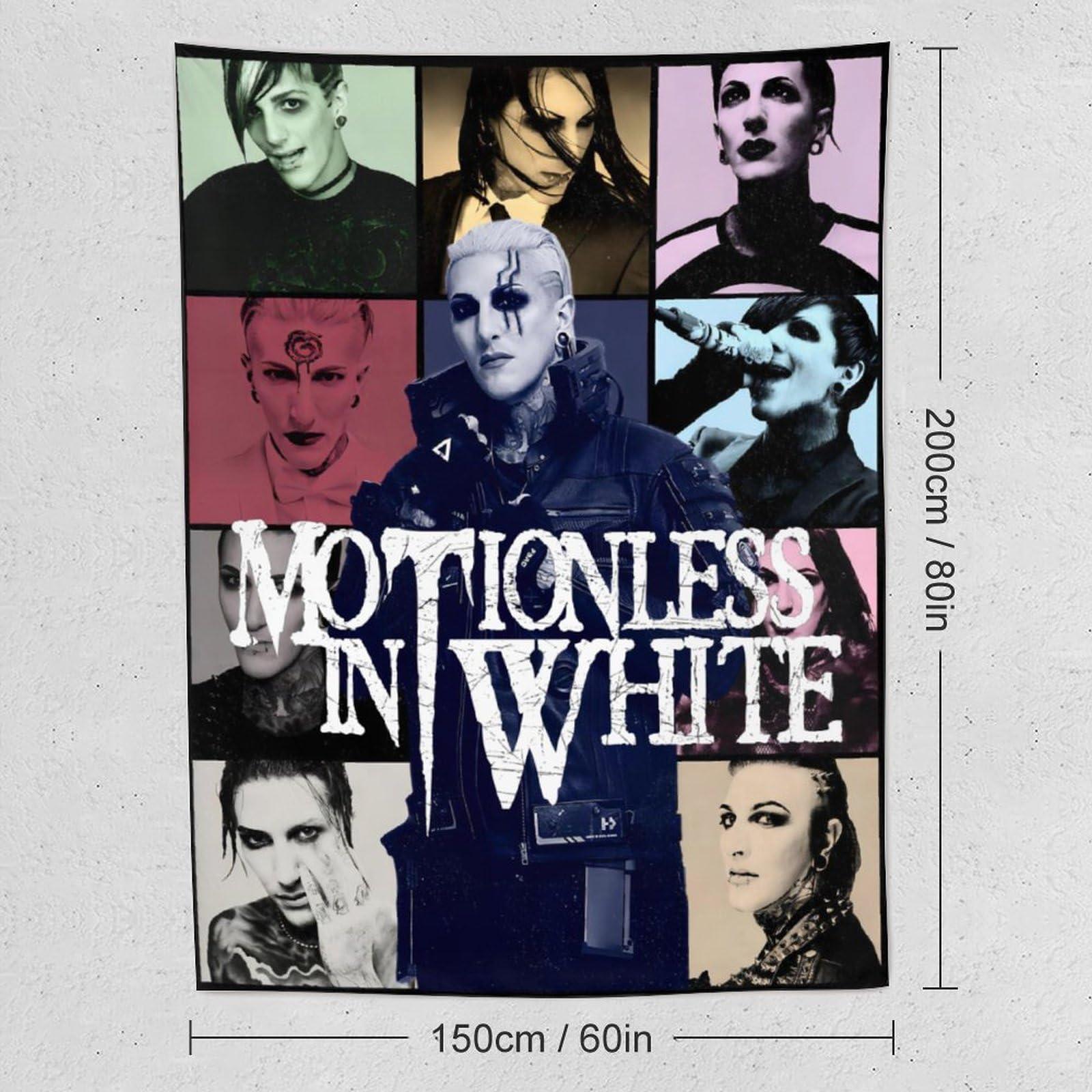 HA4PLUS HA4PLUS Motionless Metal In White Band Tapestry, Album Posters, Funny Aesthetic Wall Hanging, Wall Tapestry for Modern Family Bedroom Decor 60\"x80\"