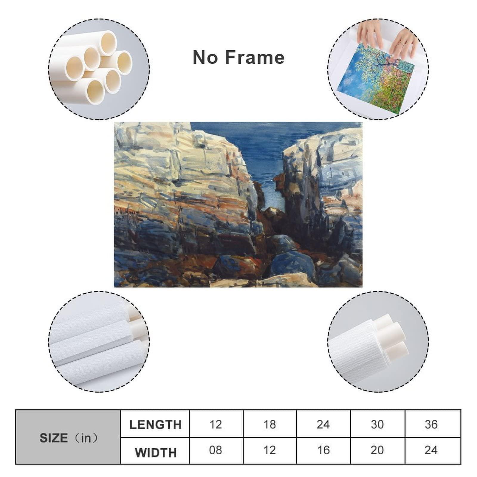 Niandu NIANDU Childe Hassam Poster of Impressionist Sea Landscape (4) Canvas Art Poster And Wall Art Picture Print Modern Family Bedroom Decor Posters 08x12inch(20x30cm)