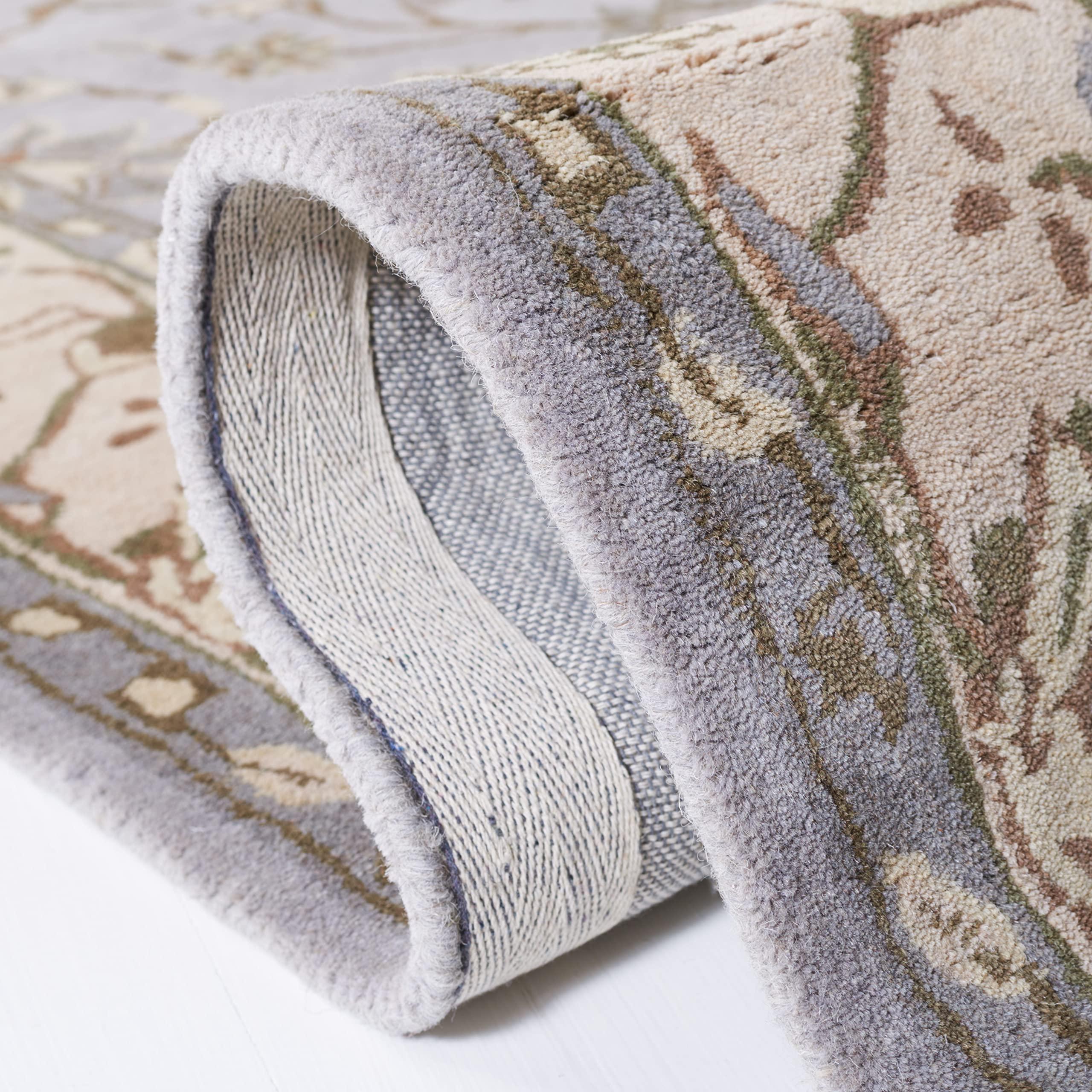 Safavieh SAFAVIEH Heritage Collection Runner Rug - 2\'3\" x 8\', Beige & Grey, Handmade Traditional Oriental Wool, Ideal for High Traffic Areas in Living Room, Bedroom (HG862A)