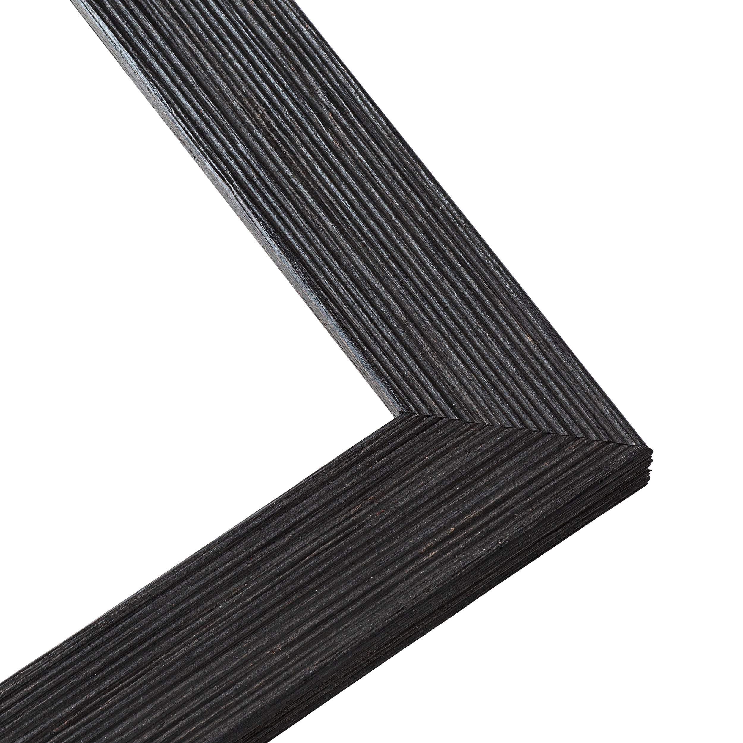 CountryArtHouse 12x35 Frame Black Barnwood Picture Frame - Modern Photo Frame Includes UV Acrylic Shatter Guard Front, Acid Free Foam Backing Board, Hanging Hardware Wood Wall Frames for Family Photos - no Mat