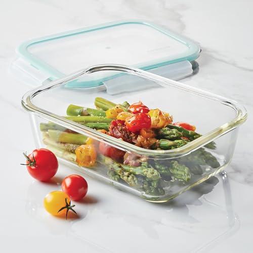 LOCK & LOCK LOCK & LOCK Purely Better Glass Food Storage Container with Lid, 4.23-cup, Clear