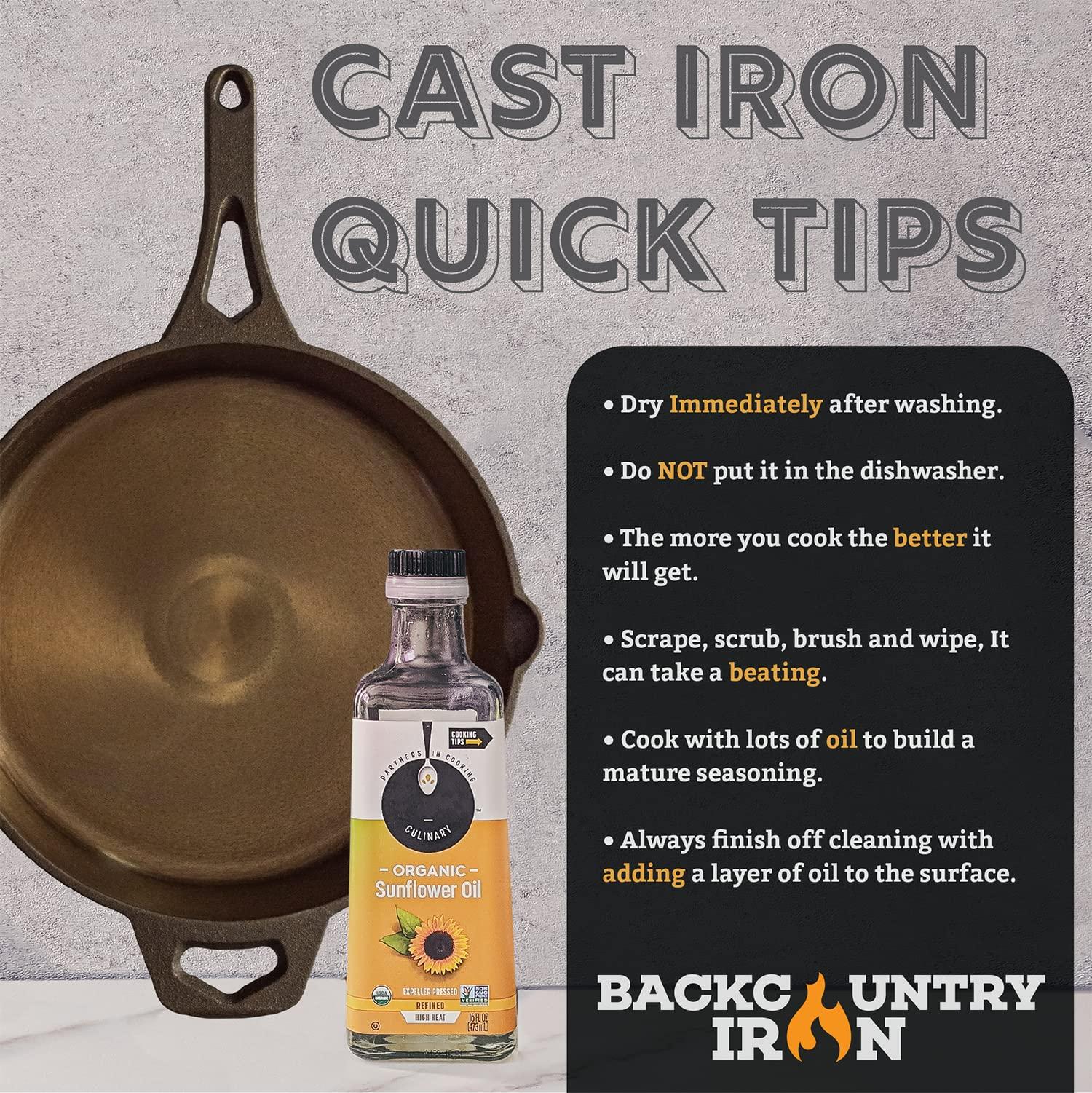 Backcountry Iron Backcountry Iron 10-1/4 Inch Smooth Wasatch Pre-Seasoned Round Cast Iron Skillet