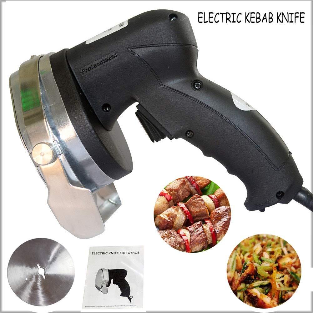 HJWL Meat Slicer Machine, Portable Electric Kebab Slicer Professional Electric Kebab Knife Electric Shawarma Knife for Commercial Use Doner Kebab Slicer