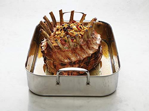 Anolon Anolon Triply Clad Stainless Steel Roaster / Roasting Pan with Rack - 17 Inch x 12.5 Inch, Silver