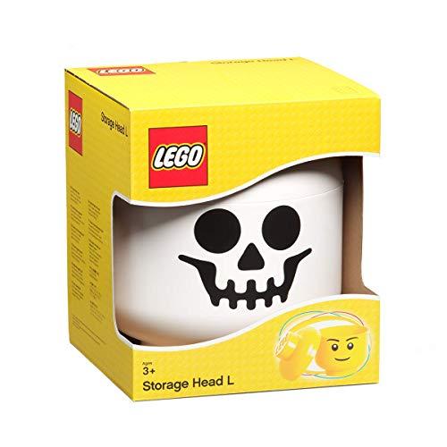 Room Copenhagen Room Copenhagen, Lego Storage Heads Stackable Storage Container - Buildable Organizational Bins for Kids Toys and Accessories - 9.45 x 9.45 x 10.67in - Large, Skeleton, Holds 500 Bricks
