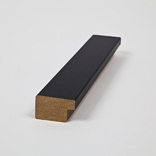 ArtToFrames ArtToFrames 8x20 Inch Black Picture Frame, This 1.25" Custom Poster Frame is Smooth Black, for Your Art or Photos - Comes with Regular Glass, WOMCF-105-048C-8x20