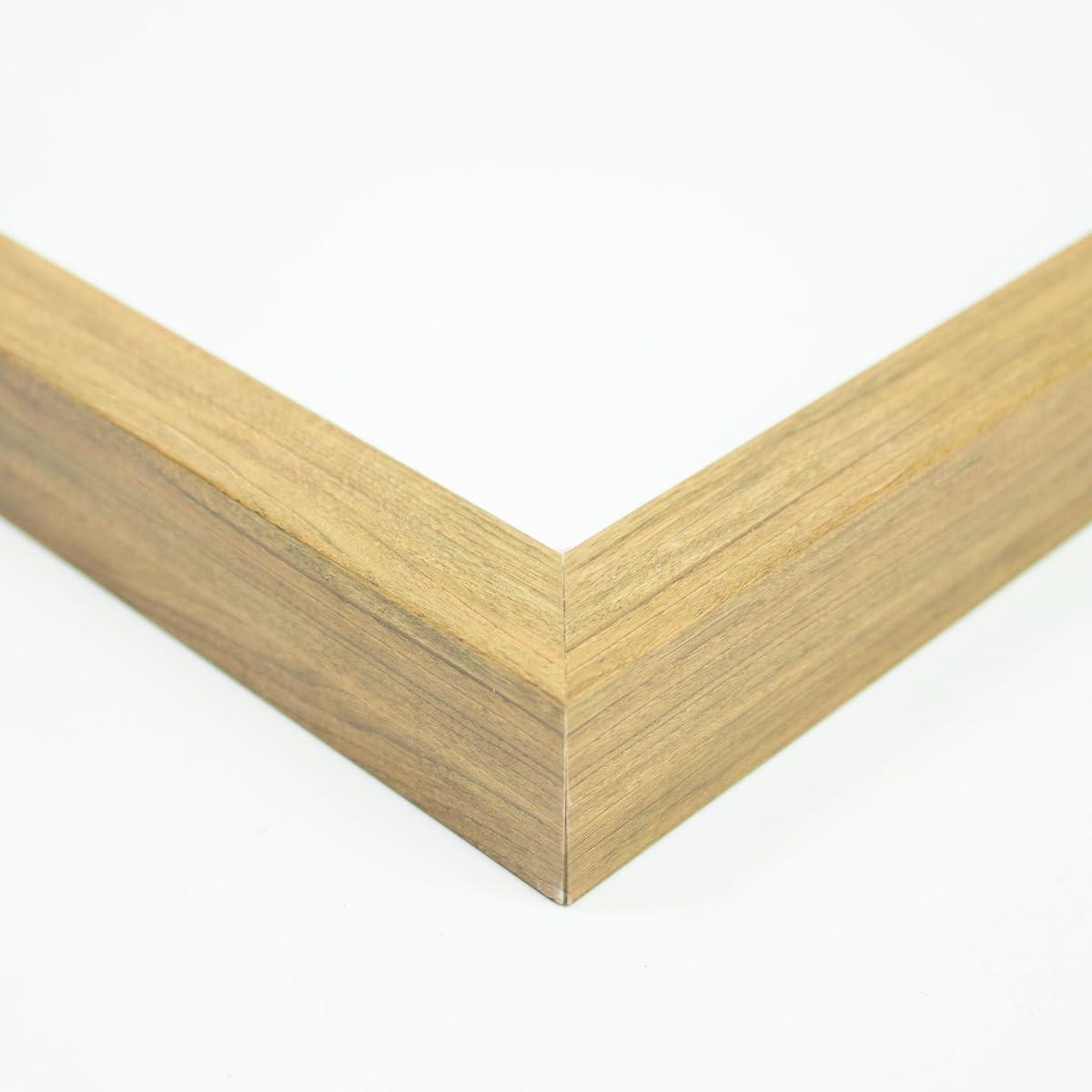 CustomPictureFrames.com 17x14 Frame Wood Tones Solid Wood Shadow Box Width 0.75 Inches | Interior Frame Depth 1 Inches | Trilby Contemporary Photo Frame Complete with UV Acrylic, Foam Board Backing & Hanging Hardware