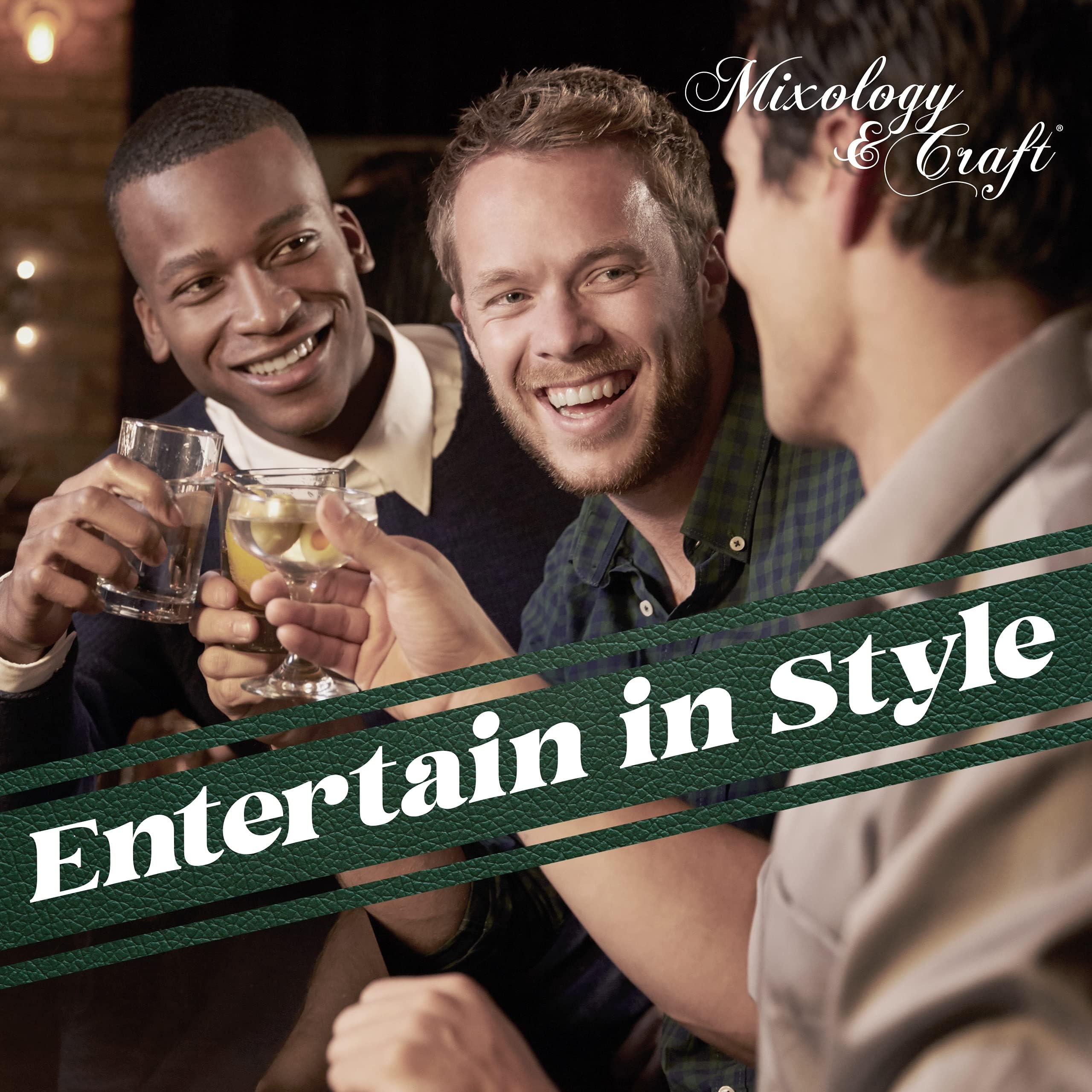 Mixology & Craft Mixology & Craft Bartender Kit: 10-Piece Bar Tool Set with Bamboo Stand | Perfect Home Bartending Kit and Martini Cocktail Shaker Set Great Drink Mixing Experience | Fun Housewarming Gift (Gun-Metal)