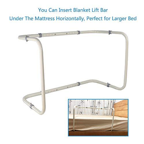 Zelen Blanket Lifter Foot Cradle Lift Bar for Feet Adjustable Blanket Support Lifters Holder Bed Foot Tent Blankets Riser Sheet Raiser Heavy Duty Steel Medical Accessories Leg Knee Ankle Surgery Recovery