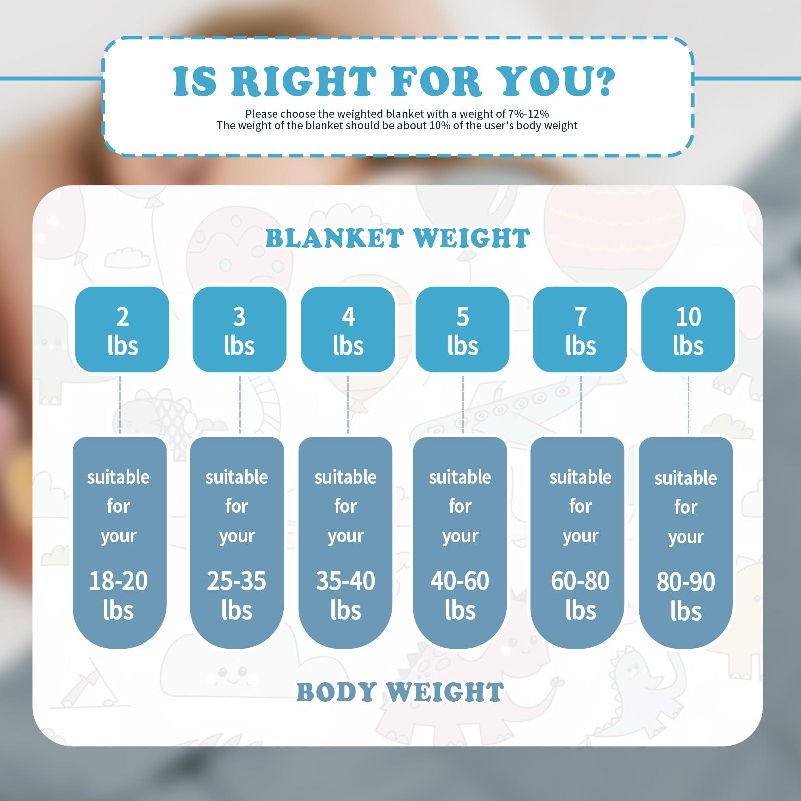 CuteKing CuteKing Weighted Blanket - Weighted Blanket with Premium Glass Beads - Breathable Heavy Blanket for Comfort Sleep - Thick Blanket All Season (7lbs, 40\"x60\", Twin, Light Grey)