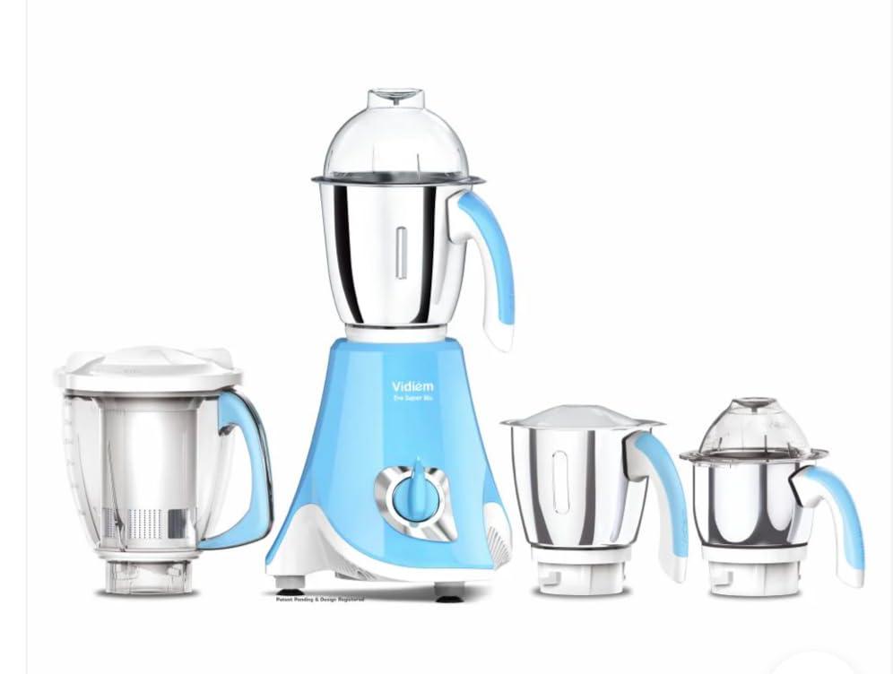 Vidiem Vidiem Ivy Plus 4 Jar Mixer Grinder 750 watts Free Service Kit included -110Volts