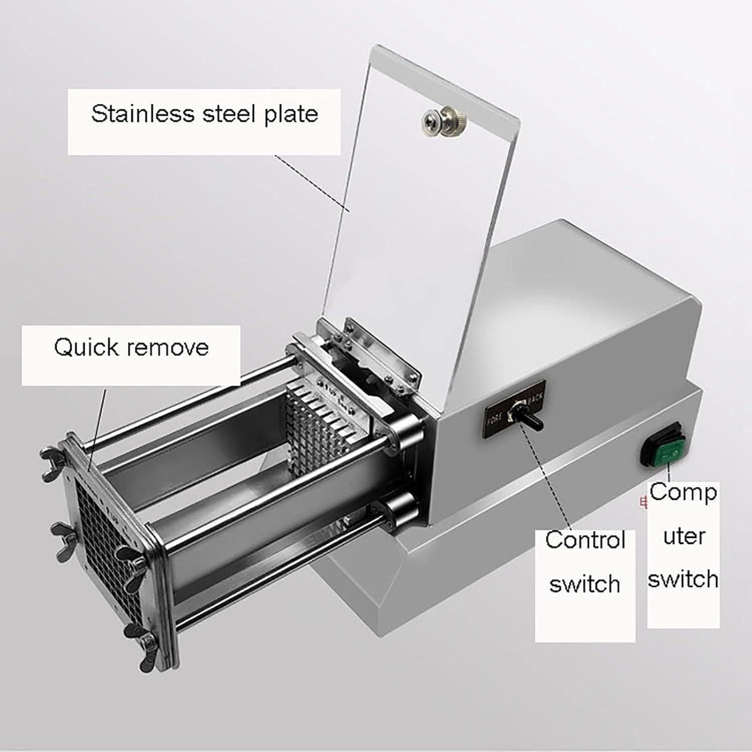 JOSBY 200W Electric French Fry Cutter, Commercial Stainless Steel Potato Chipper, with 8mm&10mm&12mm Blade, Professional Electric Potato Chip Cutter, Household Potato Slicer, for Onions, Carrots, Cucumbers