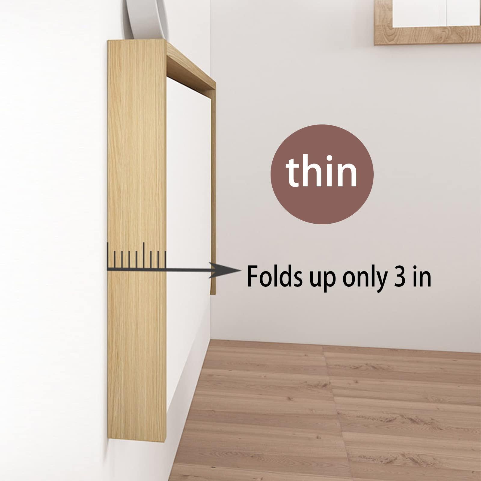 TCOYDS TCOYDS Wall-Mounted Desk Modern Solid Wood Folding Wall-Mounted Desk Computer Folding Table Computer Desk Dresser Computer Desk Foldable Desk Small Space Easy to use Does not Occupy Space