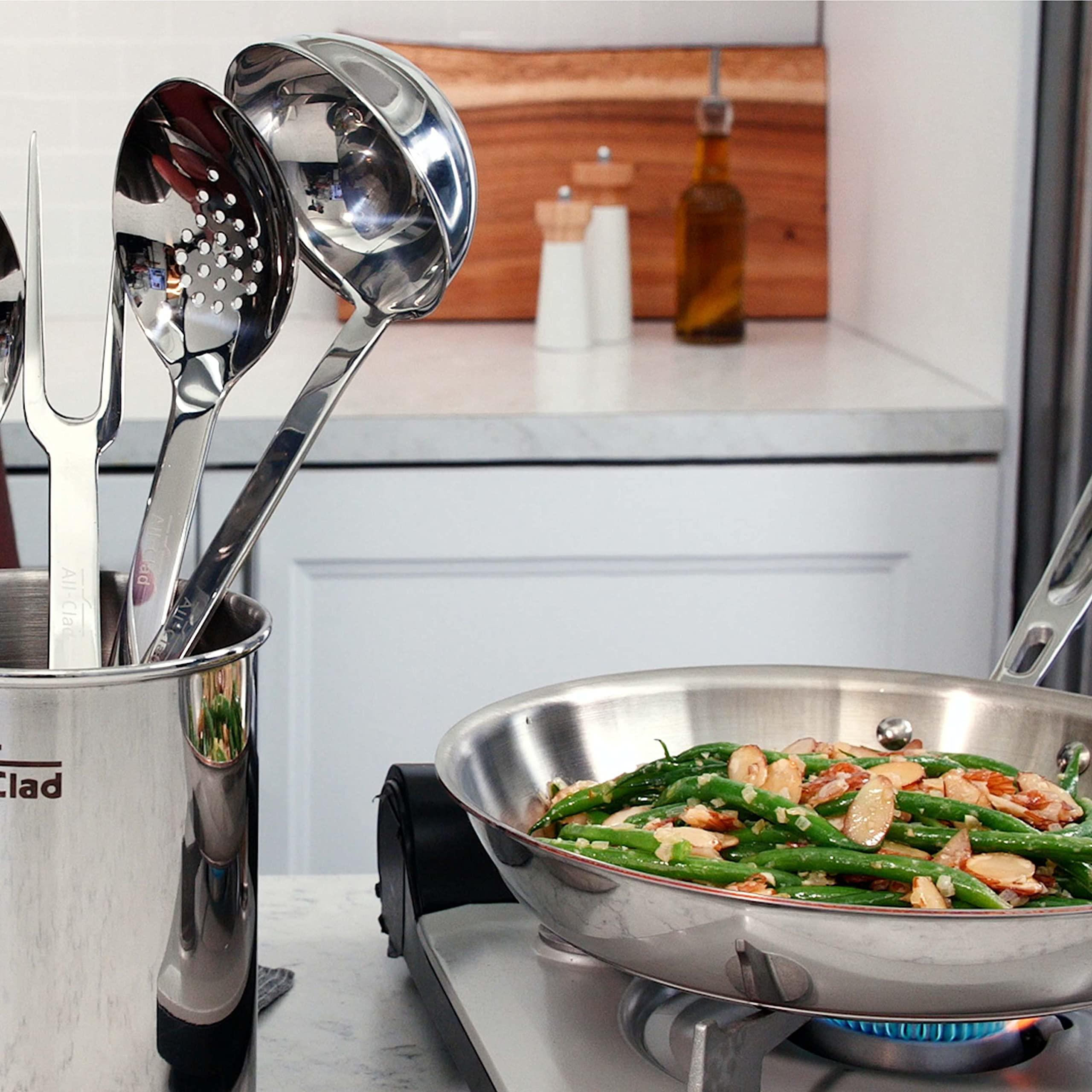 All-Clad All-Clad Specialty Stainless Steel Kitchen Gadgets Soup Ladle Kitchen Tools, Kitchen Hacks Silver