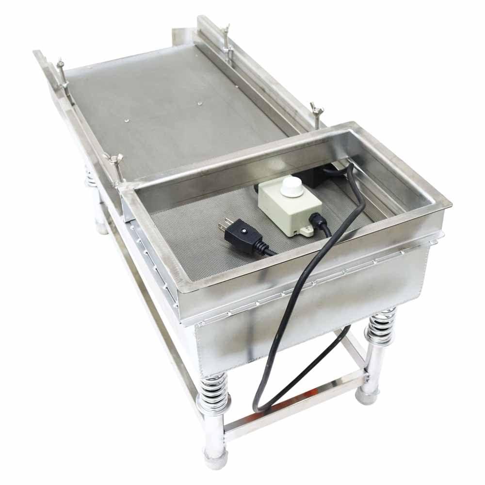 HayWHNKN HayWHNKN Electric Vibrating Sifter with 1mm Screen Straight Vibrating Sieve Shaker Stainless Steel Linear Sifter Machine Linear Shaker Single Motor 110v