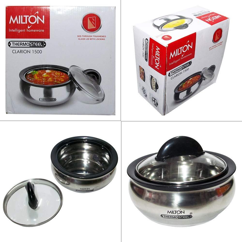 MILTON Milton Thermo Stainless Steel Insulated Casserole Keep Hot / Cold Serving Dish - 1.5 Liter by Milton