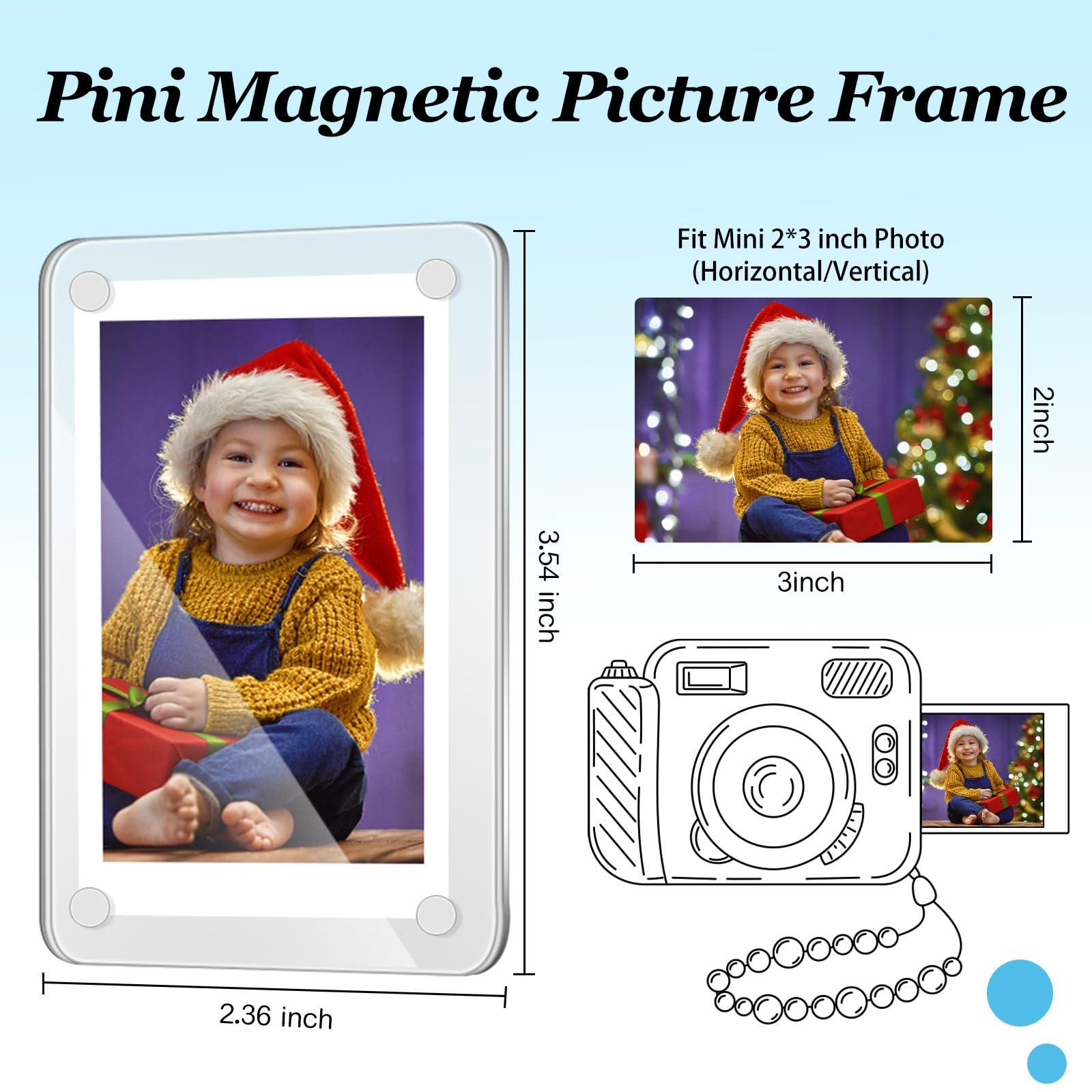 Remerry Remerry 48 Pcs Acrylic Magnetic Photo Frame Mini Picture Frame Double Sided Clear Fridge Magnetic Display for Film Photos Cards Stamp Gift for Family Friend Christmas (2.36 x 3.5 Inch)
