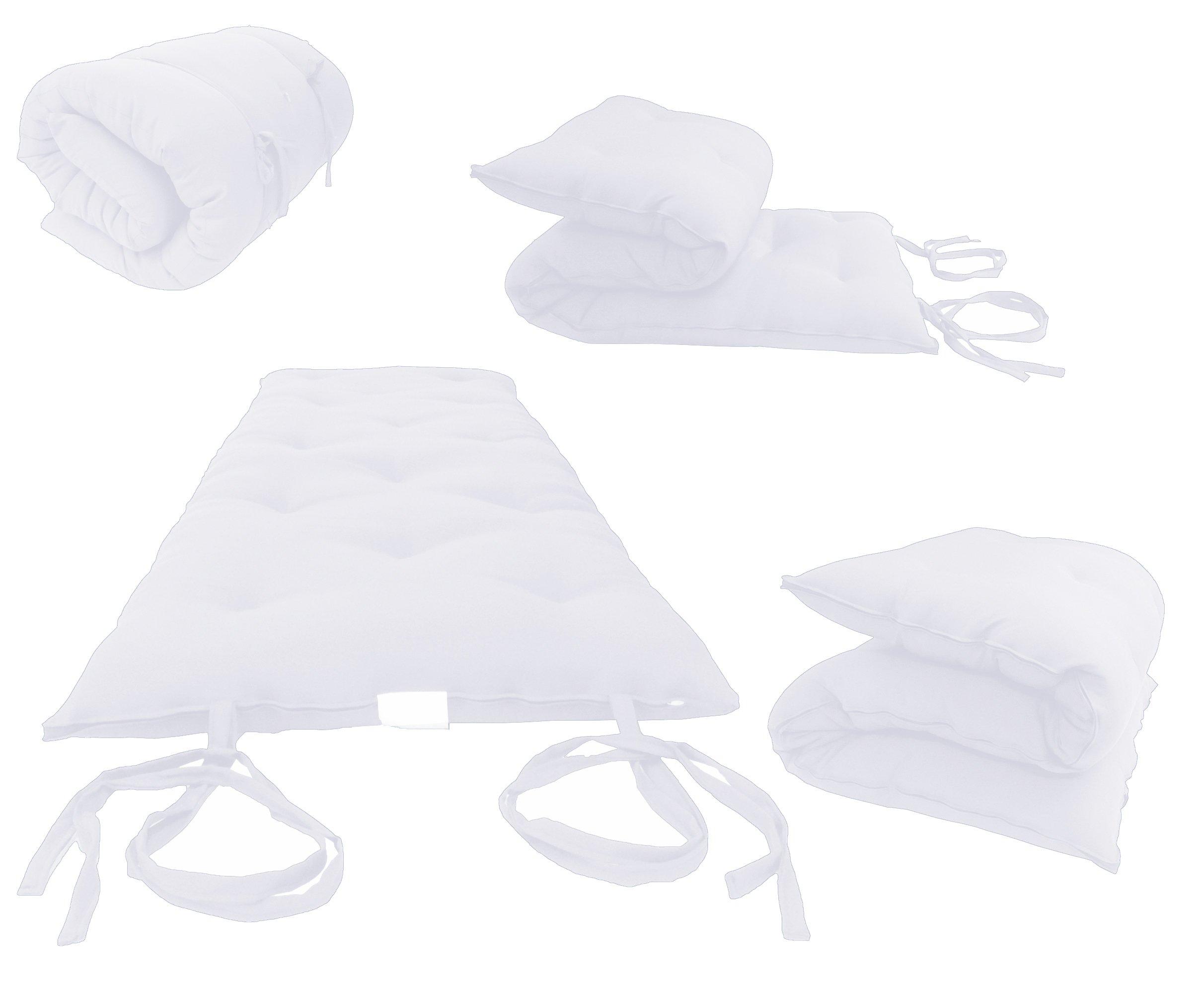 D&D Futon Furniture D&D Futon Furniture White Traditional Japanese Floor Futon Mattress 80 x 30 x 3, Shiki Futon Filled with Cotton, Foam, Polyester Fiber