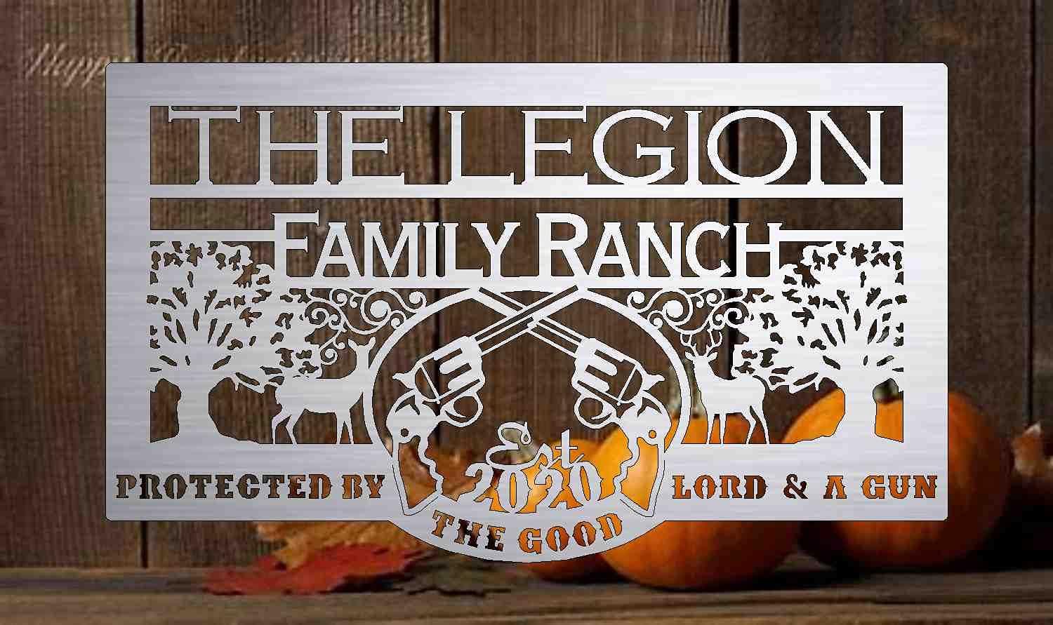 SUTTON\'S CUSTOM METAL ART Personalized Family Name Sign Custom Last Name Sign Monogram Letters Wall Decor Personalized Name Signs for Home Decor Metal Established Sign Initial Split Letter Monogram Sign 3\' wide