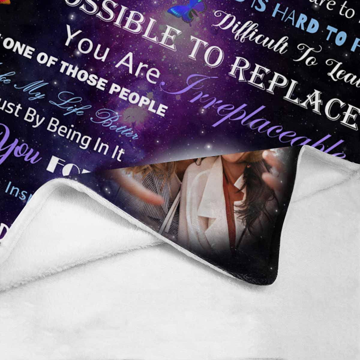 MyPupSocks MyPupSocks Custom Best Friend Blanket Birthday Gifts for Women, Customized Galaxy Space Bed Blanket with Photo Personalized Friendship Blankets with Picture for Besties 60x80