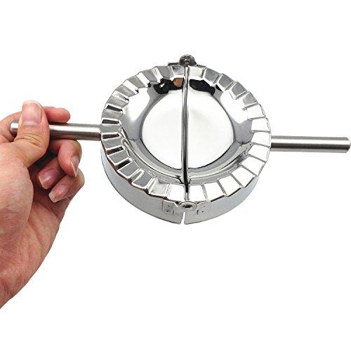 i Kito Stainless Steel Ravioli Mold Dumpling Press Maker Wrapper Pierogie Pie Crimper Pastry Dough Cutter Kitchen Gadgets (M-4inch)